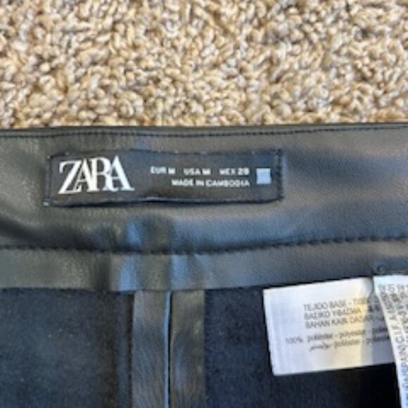 Zara Faux black leather skinny pants - Picture 3 of 5